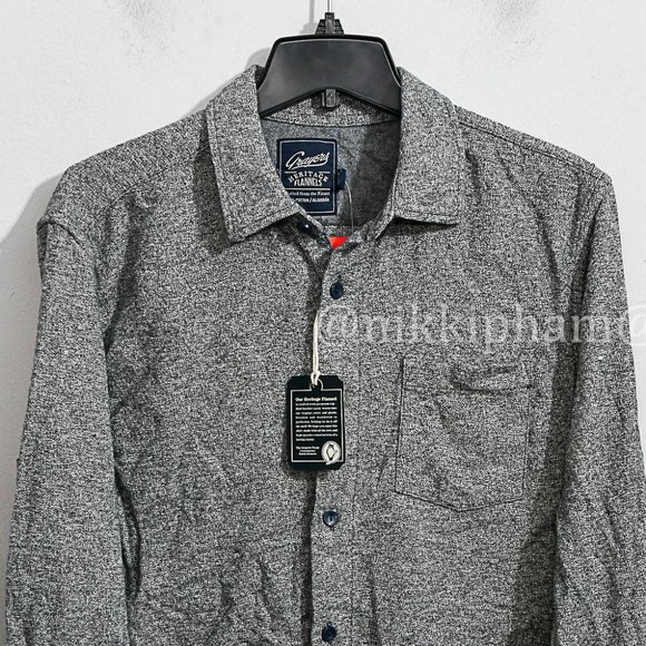 NWT Grayers Men's Heritage Flannel Long Sleeve  in Gray - Picture 3 of 8